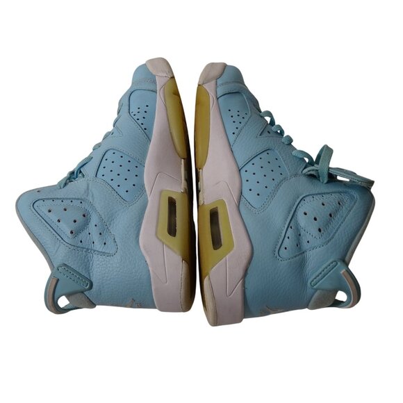 Air Jordan Vi 6 Retro GS Blue Sneakers Kid Size 7Y #543390 407 Lace Up 2016 FLAW - Picture 7 of 12